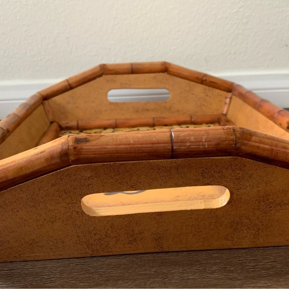 Elephant Design Bamboo Tray
